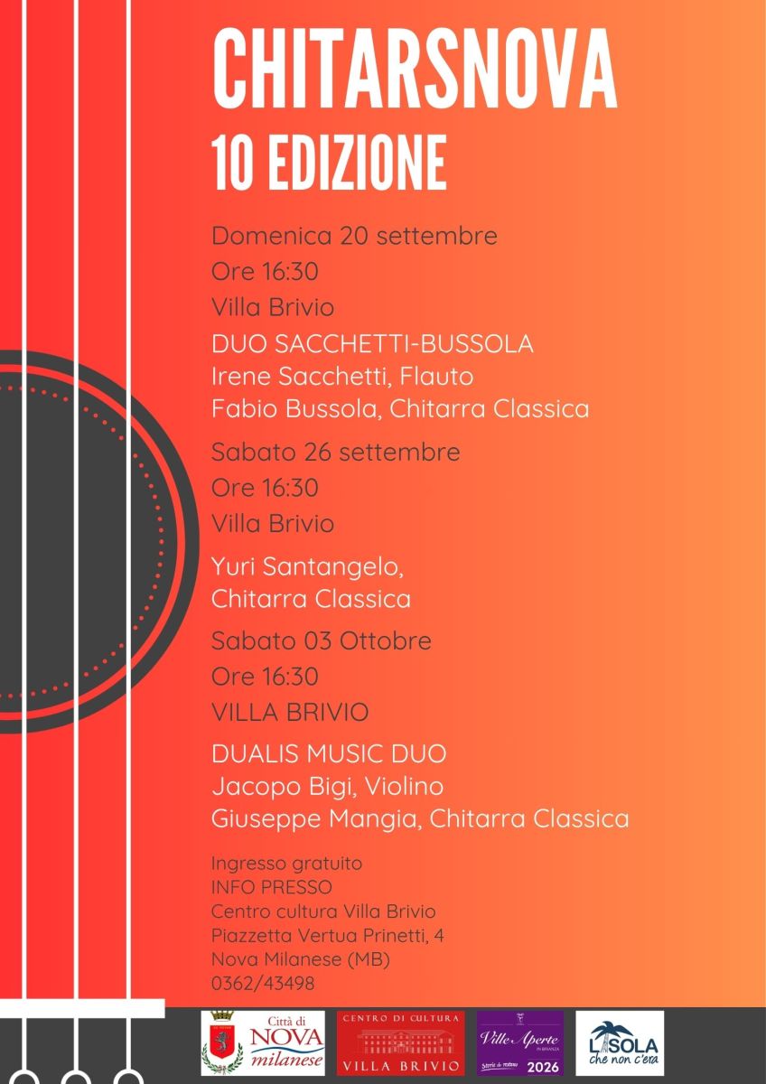 Chitarsnova 2026 Decima Edizione